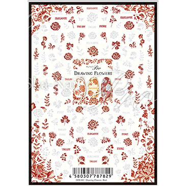  P166 DFL-002 Drawing Flower(Red)